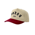 TRUWEAR RED COURDUROY BRIM WHITE BURNS 1876 BALL CAP