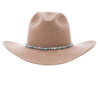 Natural Larimar Stone Hatband with Sterling Silver Beads