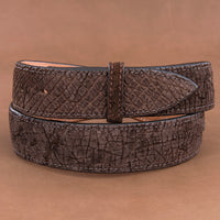 1 1/2" Chocolate Hippo Belt with Billets