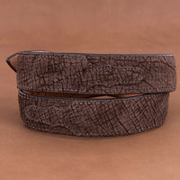 1 1/2" Chocolate Hippo Belt with Billets