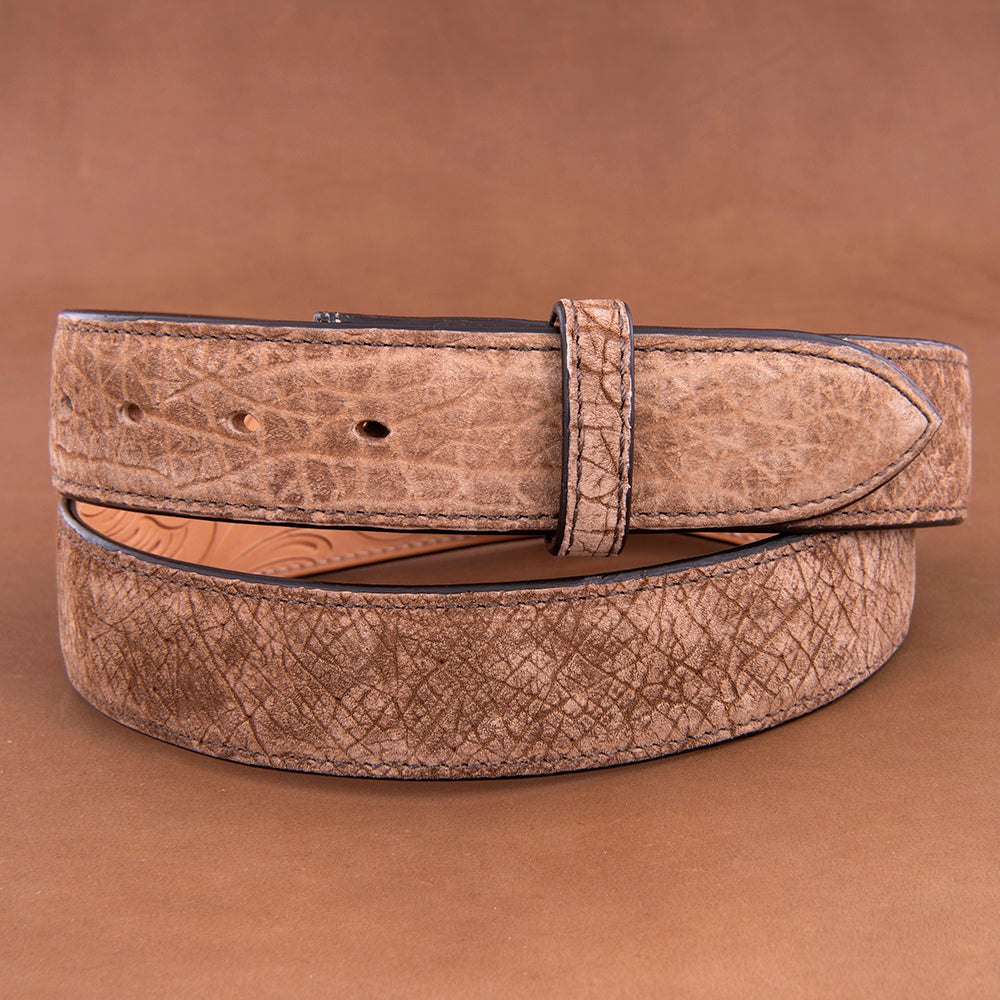 1 1/2" Tan Hippo Belt with Billets