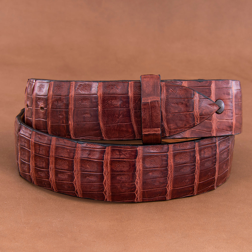 1 1/2" Raisin Caiman Tail Belt