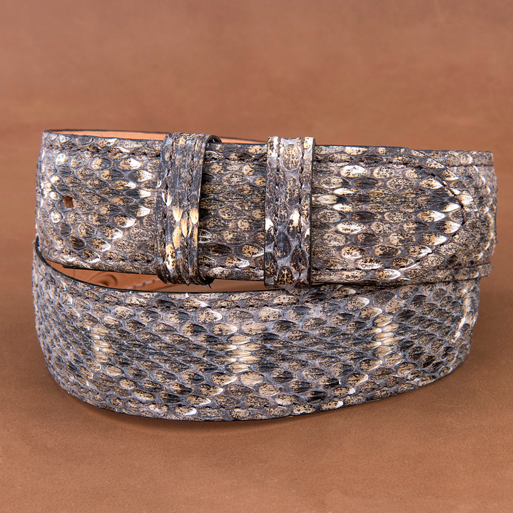 1 1/2" Natural Rattlesnake Belt w/ Billets