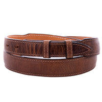Tapered Bourbon Bison Belt w/Billets