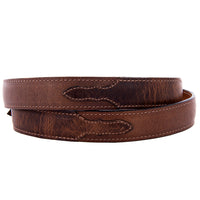 Tapered Bourbon Bison Belt w/Billets