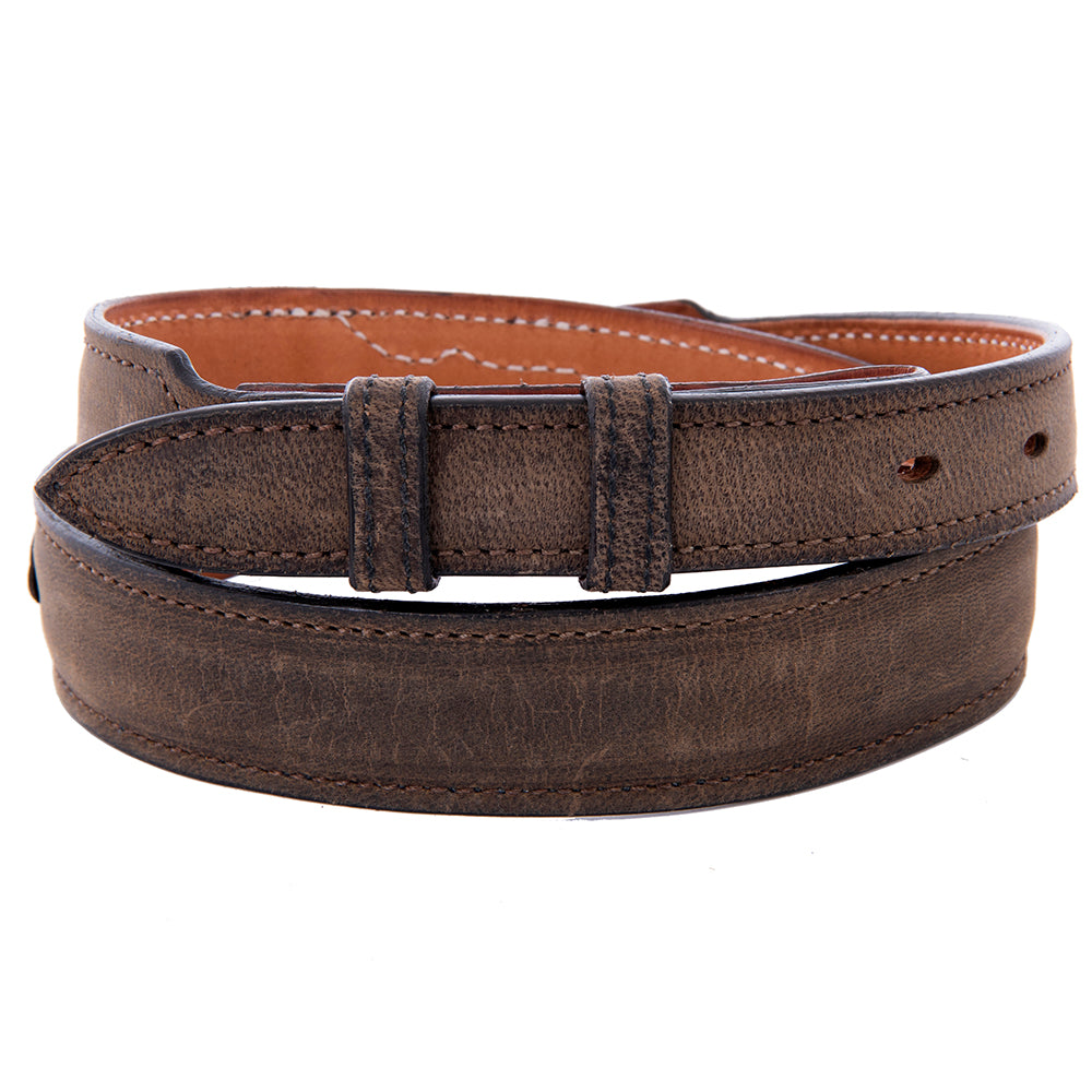 Tapered Mad Dog Goat Tobac Belt w/ Billets