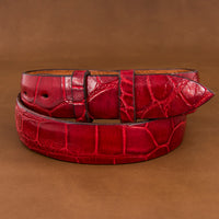1 1/4" Red Alligator Belt
