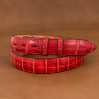 1 1/4" Red Alligator Belt