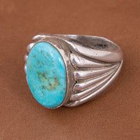 Scalloped Ring with Turquoise