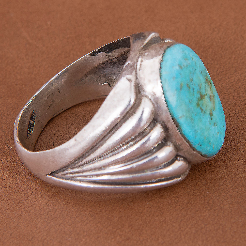 Scalloped Ring with Turquoise