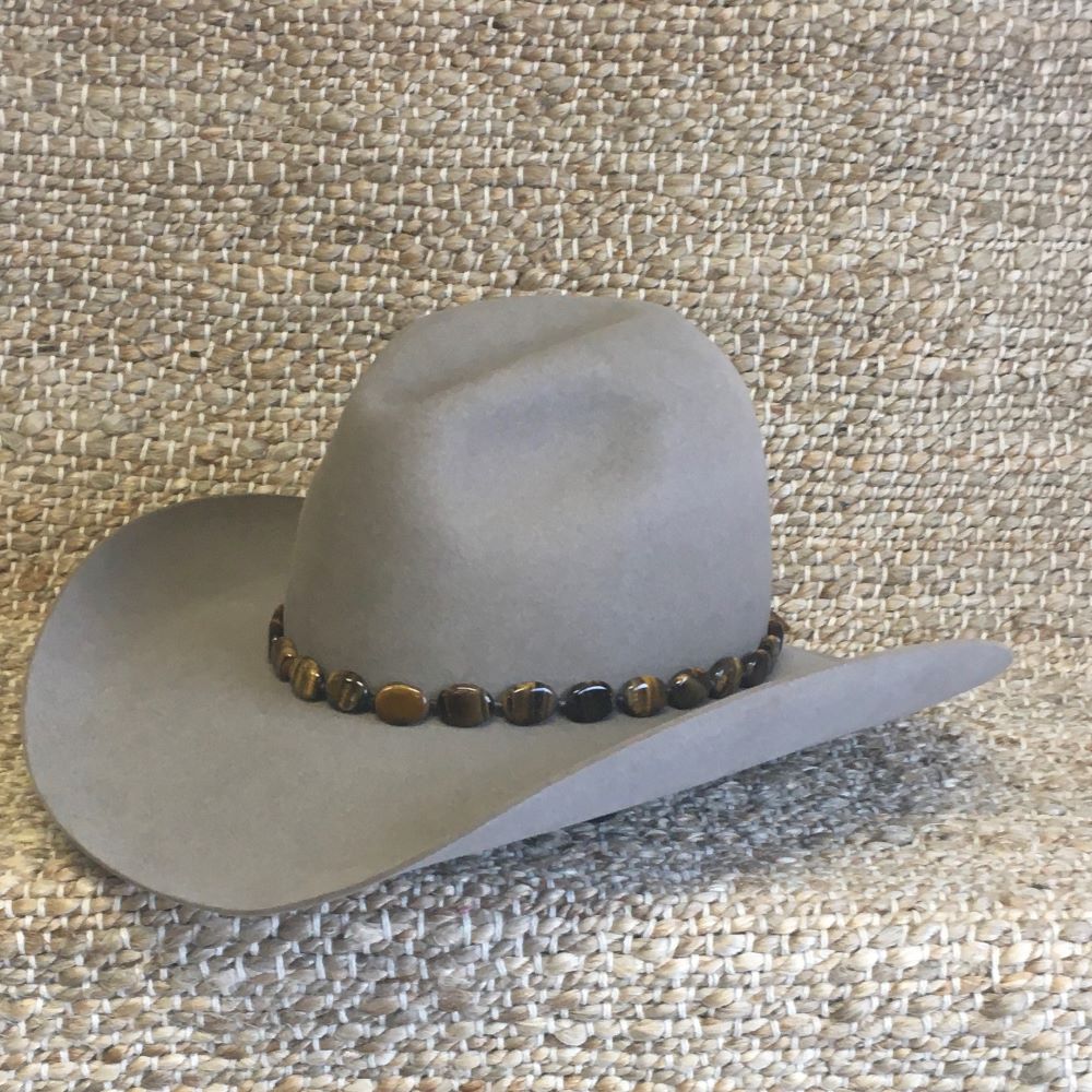 Golden Sentinel Tiger Eye Stone Hatband