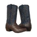 Men's 12-2 Nicotine FQ Ost Blue Kidskin Winn Cowboy Boot 10D
