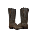 Ladies Tan Giraffe Olive Kidskin Winn Cowboy Boot
