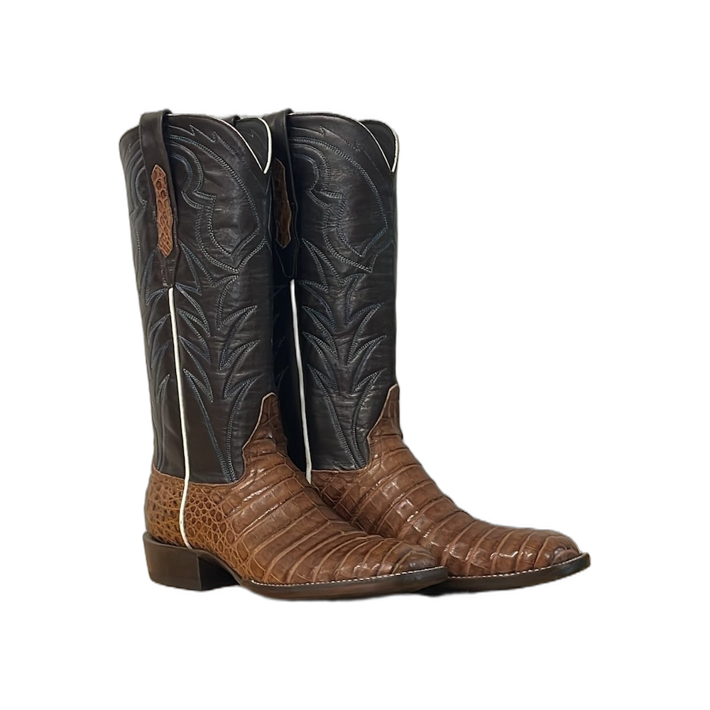 Men's 12-2 Cigar Caiman Emerald Kidskin Old Nugget Cowboy Boot