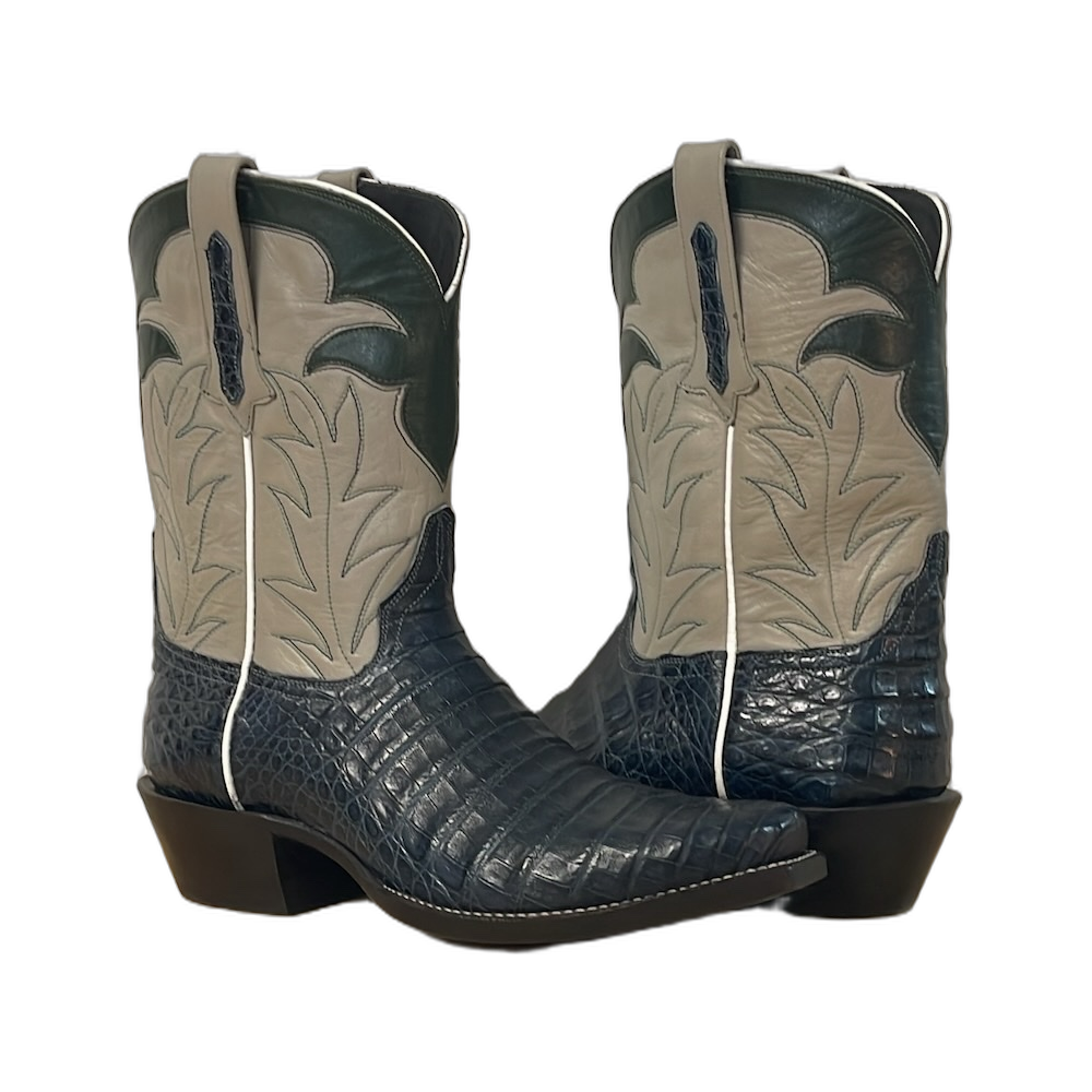Men's 10-2 Navy Caiman Pueblo Cowboy Boot