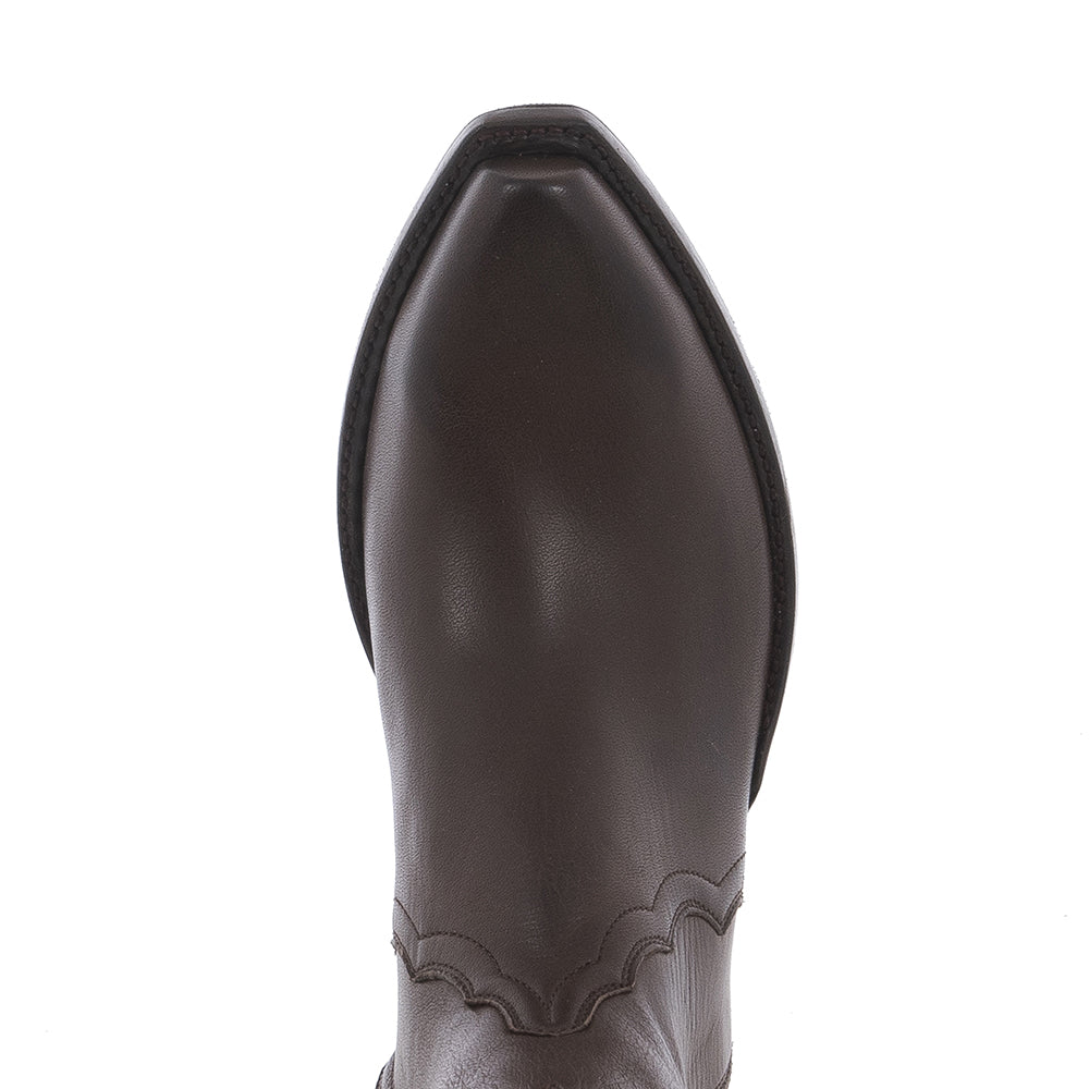 Ladies Short Brown Burnished Aniline Boot