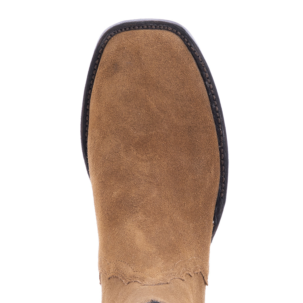 Ladies Short Golden Mad Dog Brown Roughout Boot