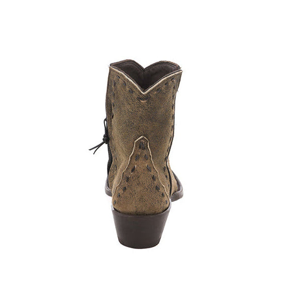 Ladies Shorty Camel Break Wingtip Half Full Brown Buckstitch