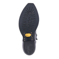 Men's Short Black Bison Boot with Mini Vibram and Toe Bug