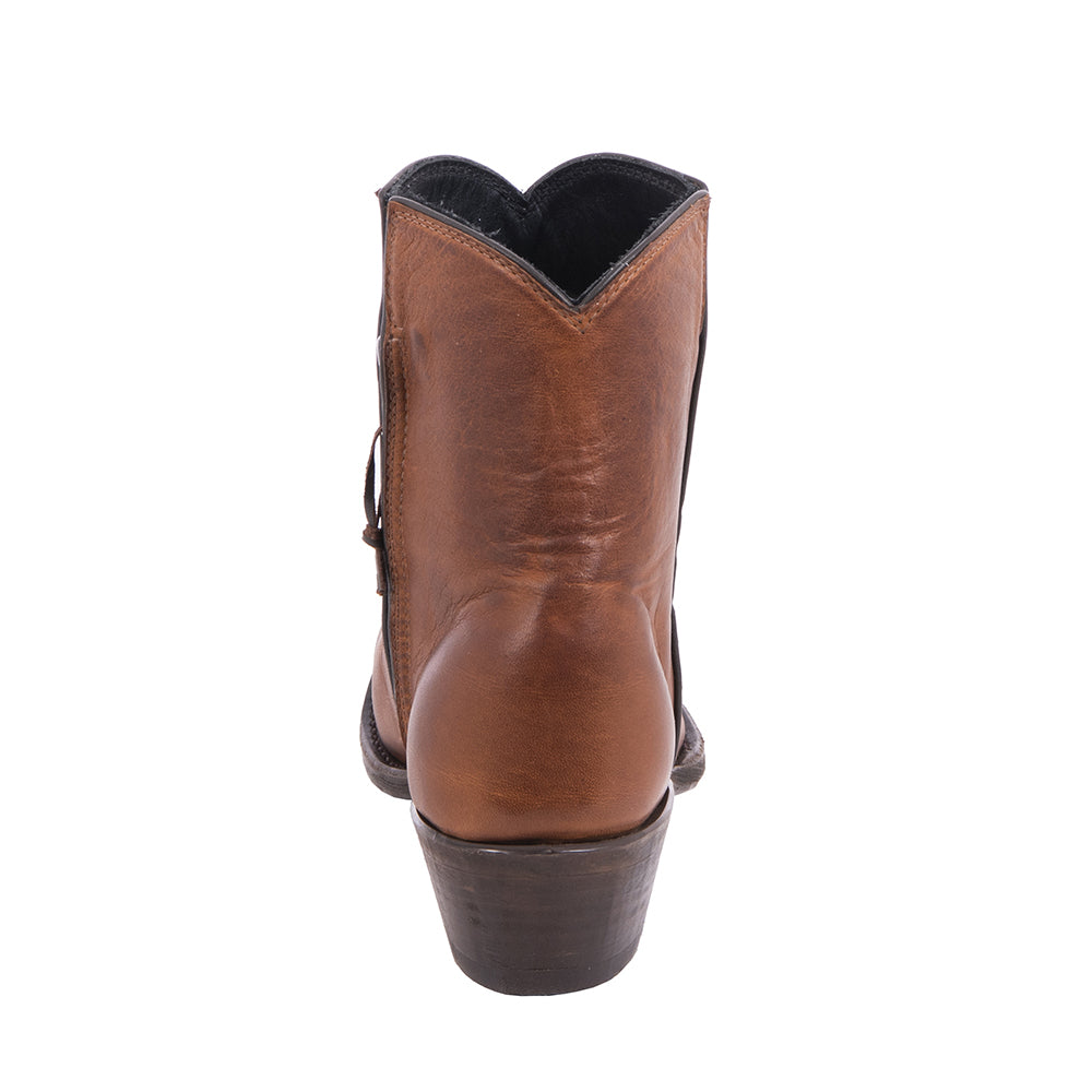 Ladies Short Zip British Tan