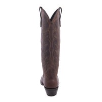 Men's 17" Mocha Bison Canella Goat Winn Toe Bug Cowboy Boot with Mini Vibram Sole