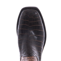 Men's 10-2 2 Tone Chocolate Nile Tooled Tops Cowboy Boot