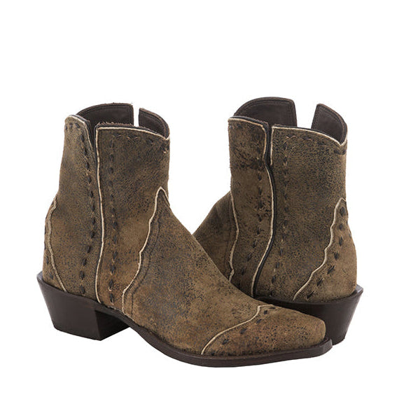 Ladies Shorty Camel Break Wingtip Half Full Brown Buckstitch