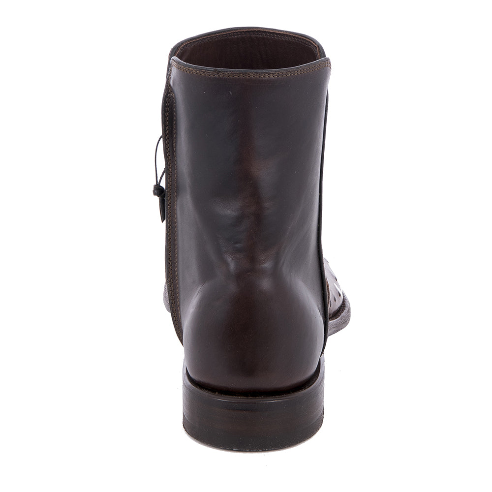 Men's Short Kango Full Quill Ostrich Brown Roper Boot