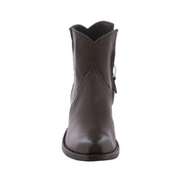 Ladies Short Brown Burnished Aniline Boot