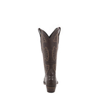 Ladies 14" Nicotine Caiman Brown Aniline Swan Cowboy Boot