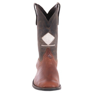 Men's Cowboy 12-2.5 Whiskey Bison/Tobac Goat Custom Brand Mini Vibram Sole