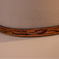 The Wayfinder - Arrowhead Crown, Belly Curl and Antique Wildrose Hatband